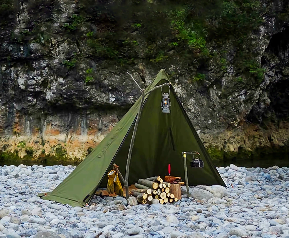 Stil av campingtält.