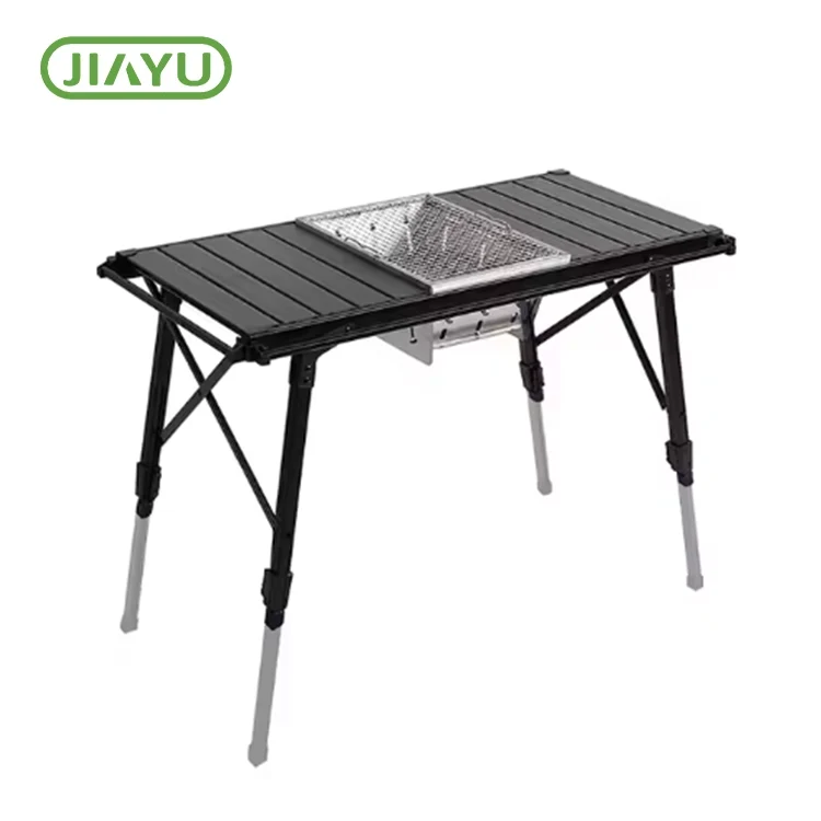 Justerbar vikningscamping BBQ -bord